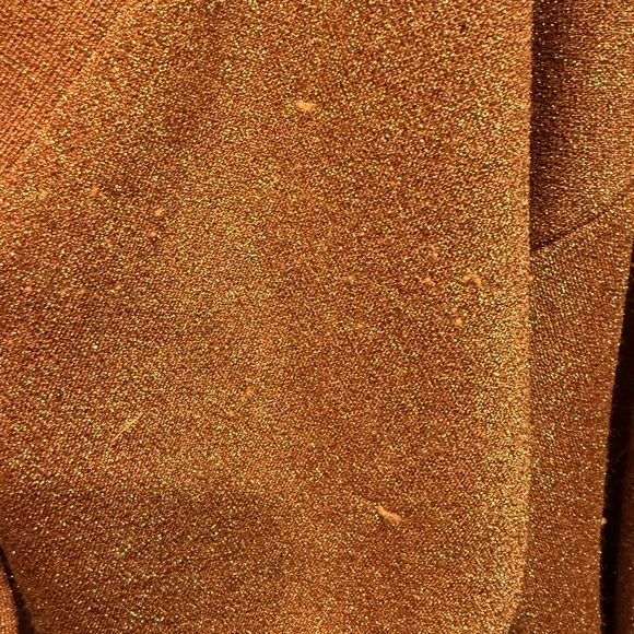 Alice + Olivia Rust Metallic Knit Cardigan and Skirt Set - Picture 4 of 10